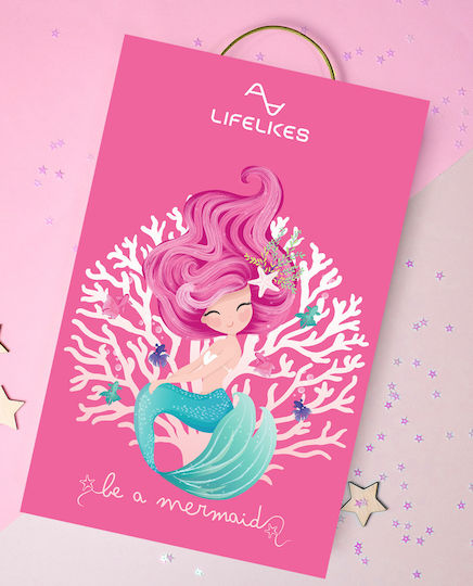 Easter Candle Case with Theme "Mermaids" Fuchsia 30x19cm.