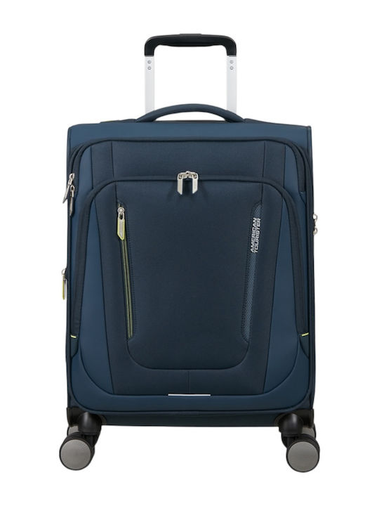 American Tourister Spinner Куфар за Пътуване Кабинен Син с 4 Колела Височина 55см