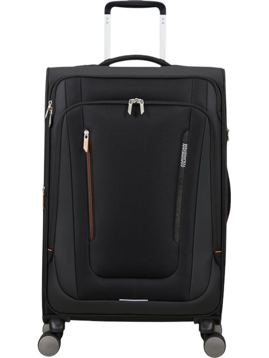 American Tourister Spinner Μεσαία Βαλίτσα Ταξιδίου Μαύρο με 4 Ρόδες Ύψους 68εκ.