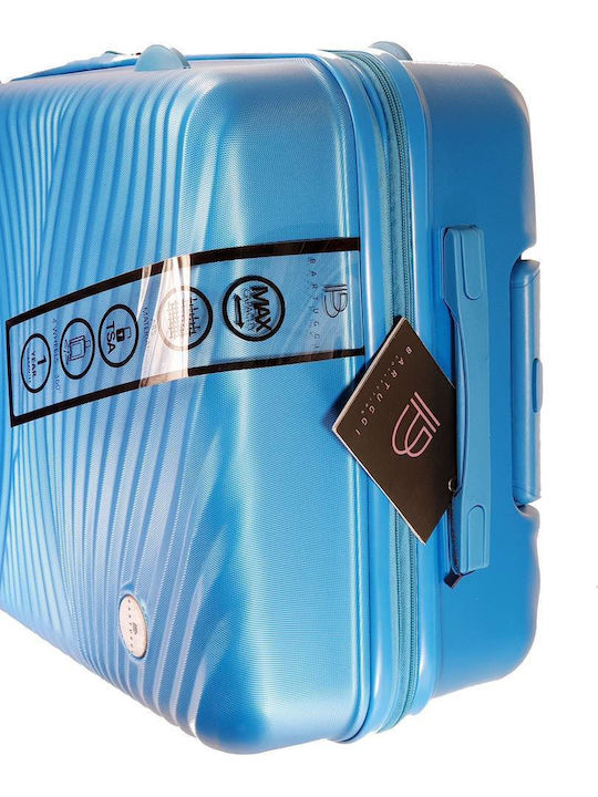 Bartuggi 712-80121 Medium Hard Blue Travel Suitcase with 4 Wheels Height 67cm
