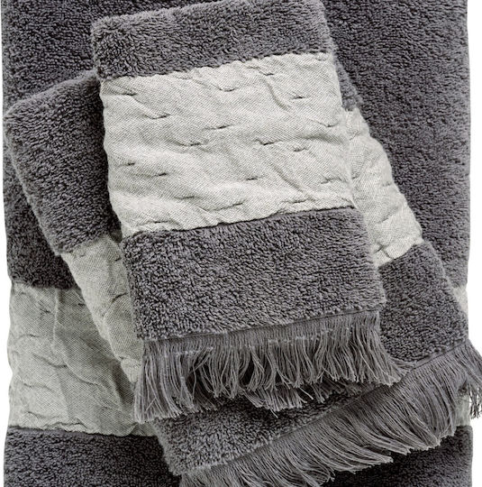 Das Home Σετ Πετσέτες Μπάνιου 3τμχ 0746 Dark Grey 0746 Βάρους 550gr/m²