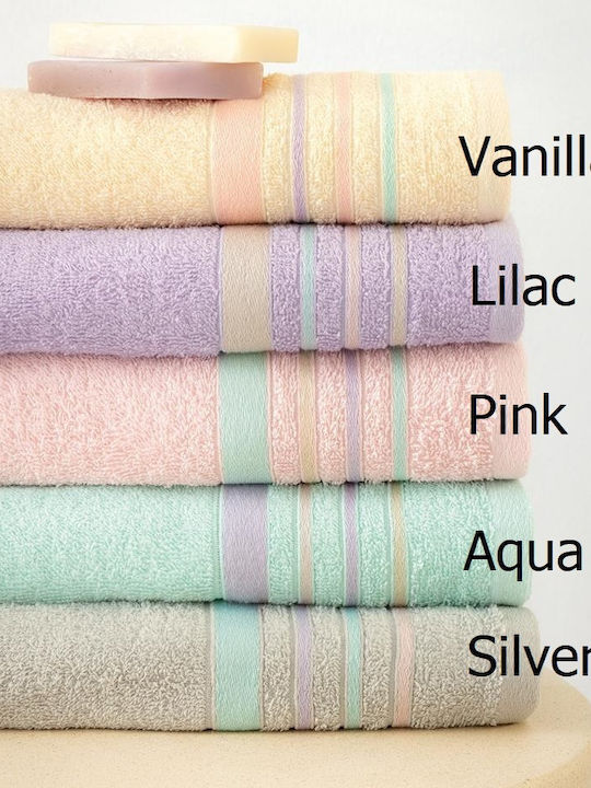 Palamaiki Комплект Хавлиени Кърпи За Баня 3 Бр Monica Vanilla Тегло 450 гр/м²