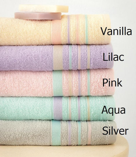 Palamaiki Set of Bath Towels 3 pcs Monica Lilac Weight 450gr/m²