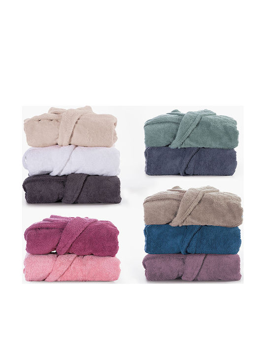 Nef-Nef Homeware Fresh Bathrobe with Collar Taupe 420gr/m²