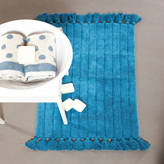 Kentia Бански килим Памук Правоъгълена Nova 000069611 01 Blue 70x110бр
