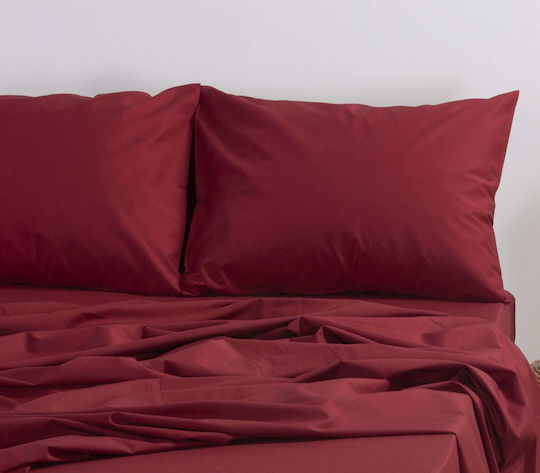 Nef-Nef Homeware Sheet for Single Bed with Elastic 100x200+30cm. Basic Light Grey