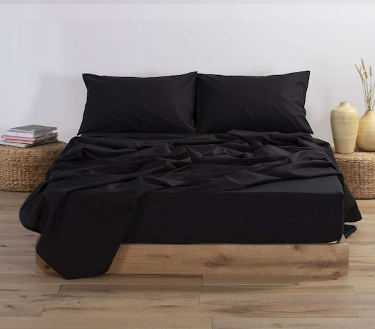 Nef-Nef Homeware Чаршаф Единично с Ластик 100x200+30см. Basic Светлосиньо