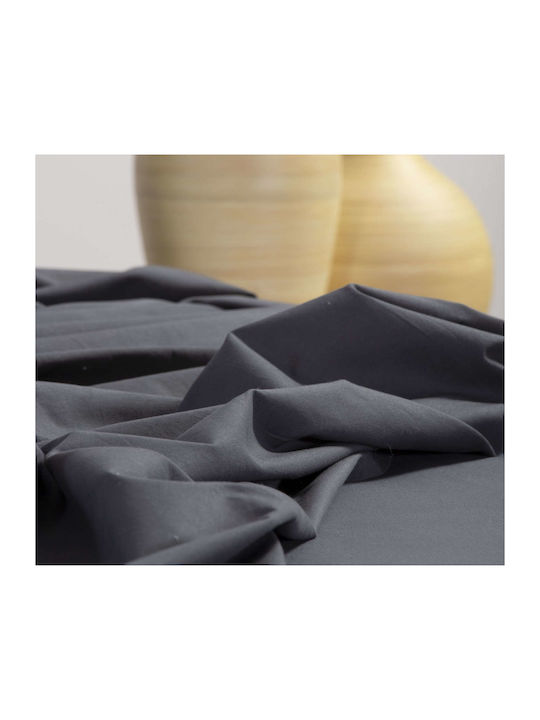 Nef-Nef Homeware Cearșaf Single cu Elastic 100x200+30cm. Basic Gri deschis
