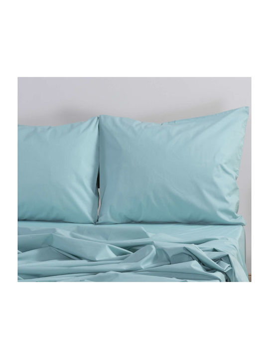Nef-Nef Homeware Sheet for Single Bed with Elastic 100x200+30cm. Basic Terracotta