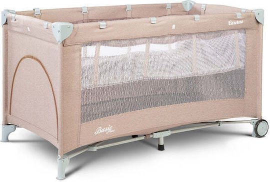 Caretero Basic Plus Loc de joacă cu Saltea Graphite 125x66cm
