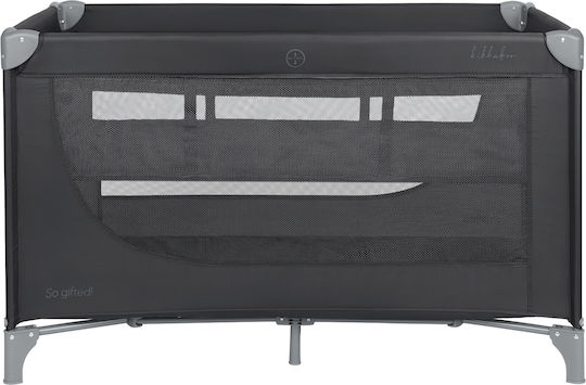 Kikka Boo So Gifted Playpen 2 Levels With Mattress Black 125x65cm