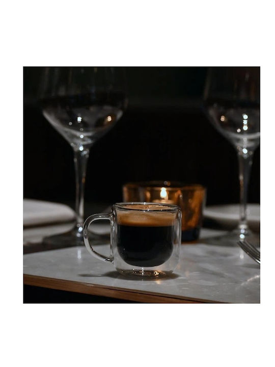 Luigi Bormioli Set de căni Espresso Glass White 2buc