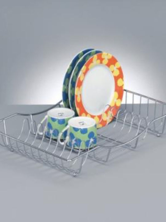 Zeller Στραγγιστήρι Γούρνας Μεταλλικό Ασημί 48x32x10cm