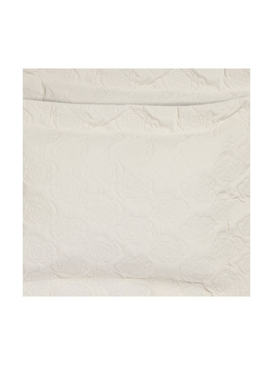 Das Home Happy 0288 Kissenbezug-Set mit Umschlagumschlag Gesteppt Happy White 50x70cm.
