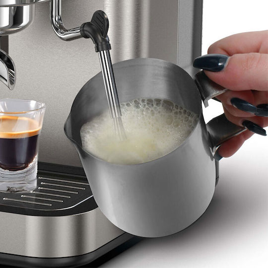 Rohnson Automatische Espressomaschine 1350W Druck 20bar mit Mahlwerk Silber R-98150