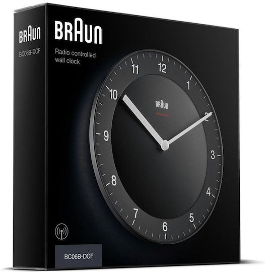 Braun BC06B-DCF Wanduhr Metallisch Schwarz Ø20cm