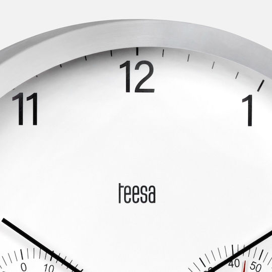 Wall Clock Glass White Ø30cm