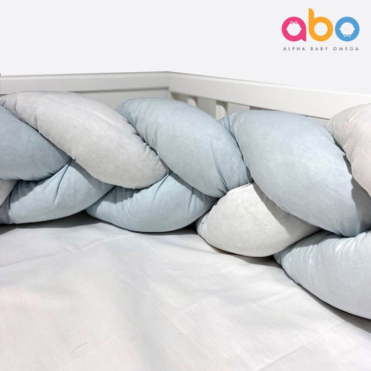 abo Crib Bumpers Braided Inside Blue 20x210cm