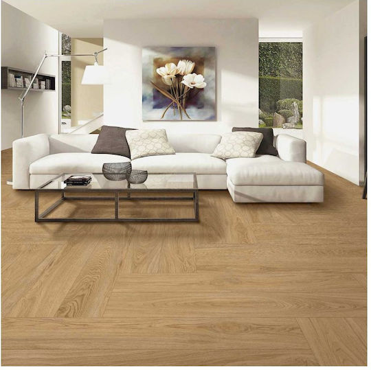Hatz Плочка За под На закрито Порцеланов Матов 120x20см Almond