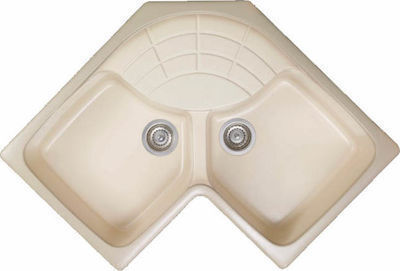 Sanitec Classic 310 Ένθετος Γωνιακός από Συνθετικό Γρανίτη Μ83xΠ83cm