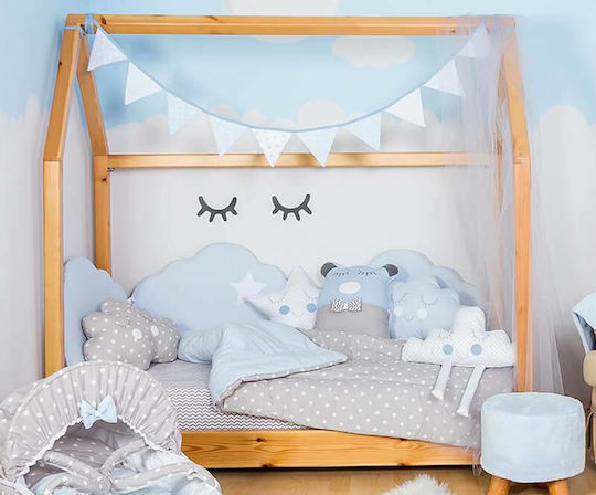 Baby Star Baby Crib Bedding Set Cloud 3pcs Sky blue