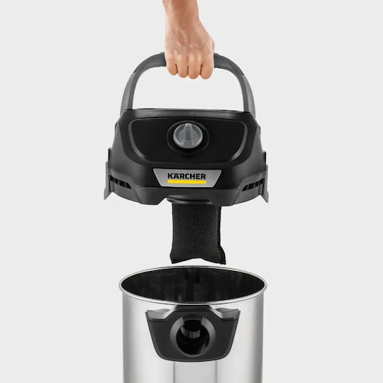 Karcher KWD 3 S Прахосмукачка за Мокро/Сухо 1000W с Неръждаем Контейнер 17л