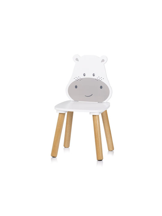 Kids Table Set with White Wooden Chairs Chipolino