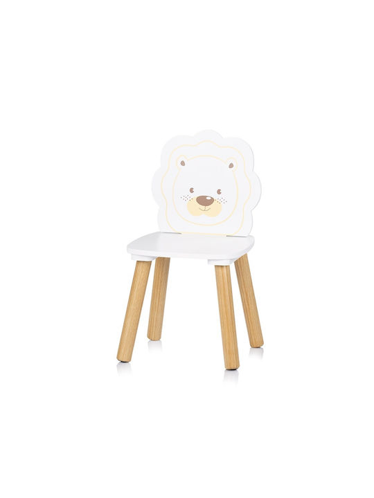 Kids Table Set with White Wooden Chairs Chipolino
