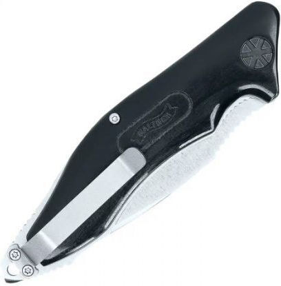Umarex Walther BNK5 Taschenmesser Schwarz in Leder-Gehäuse