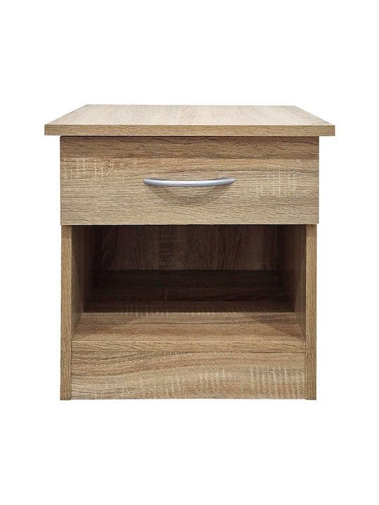 Bedside Table Bedy Wooden Beige 40x34x42cm