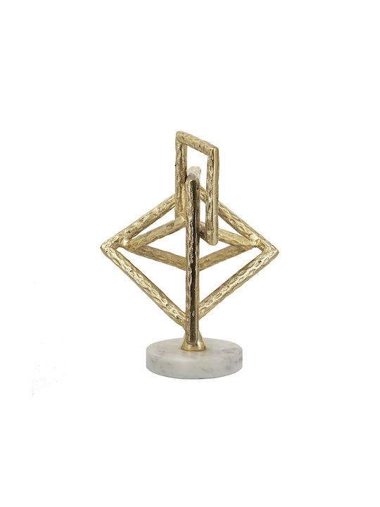 Artekko Noble Gold Metallic Tabletop Decor 20.3x17.8x25.4 Cm
