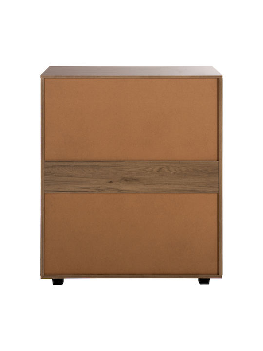 Wooden Bedroom Chest of Drawers with 4 Drawers Dark Olive 80x40x83cm
