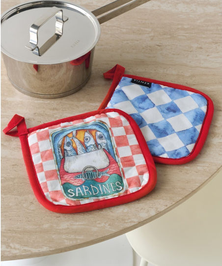 Kentia Fabric Multicolour Pot Holder 2 Pieces