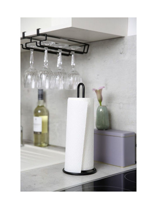 Wenko Metallic Black Paper Towel Holder 12.5x12.5x12.5cm