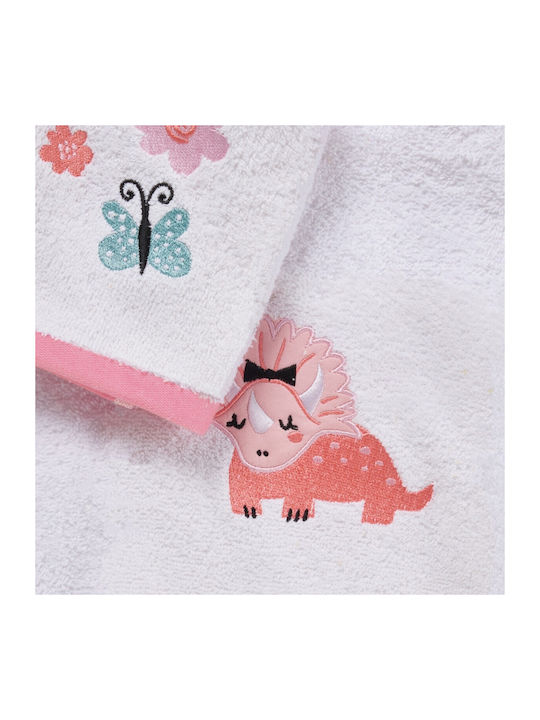 Das Home Set of baby towels 2pcs 4936 Pink, White Weight 420gr/m²