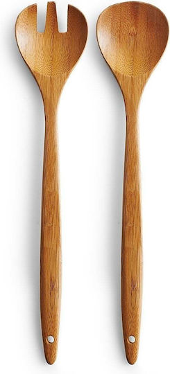 Zeller Σετ Bamboo Εργαλείων Σερβιρίσματος 2τμχ Μπεζ
