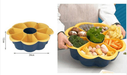 Spring Kunststoff Ordnungshüter 8 Schlitze Blau Ø34xH12cm 1Stück