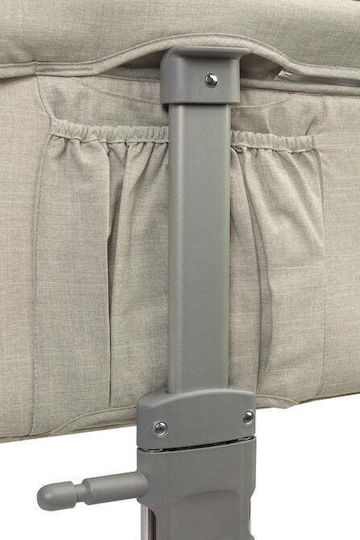 Caretero Wiege Sleep2gether mit Matratze, Seitlicher Öffnung und Rädern Gray