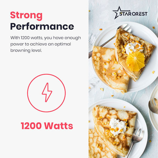 Starcrest Crepe Maker 30cm Inox 1200W