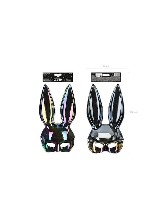 Playboy Bunny Mask Black Iridescent
