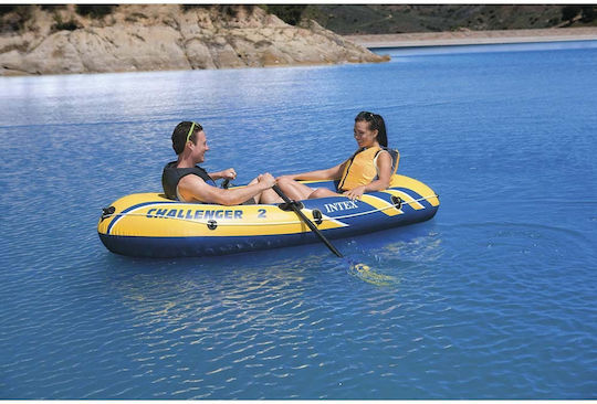 Intex Chalenger 2 Inflatable Boat 2 People Blue with Oars & Pump 236x114cm