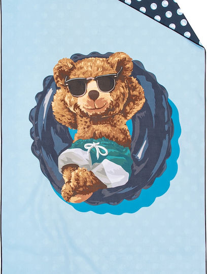 Παιδική Πετσέτα Θαλάσσης Bear Relaxing 4043 Greenwich Polo Club