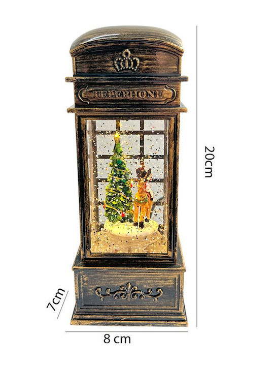 Christmas Decorative Lighted Telephone Booth 3pcs