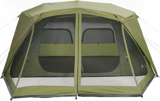 vidaXL Summer Camping Tent Green for 10 People 443x437x229cm