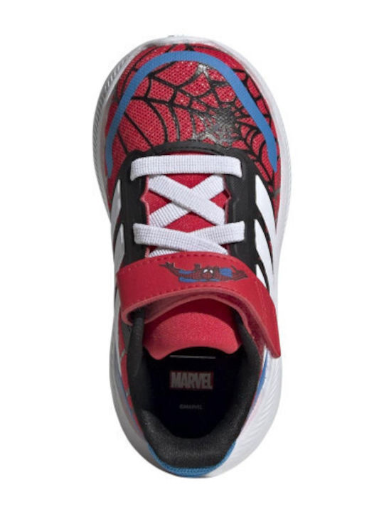 Marvel Spider-Man Runfalcon 3.0 Kids Sports Shoes with Hoop & Loop Closure Pure Ruby / Cloud White / Bright Blue