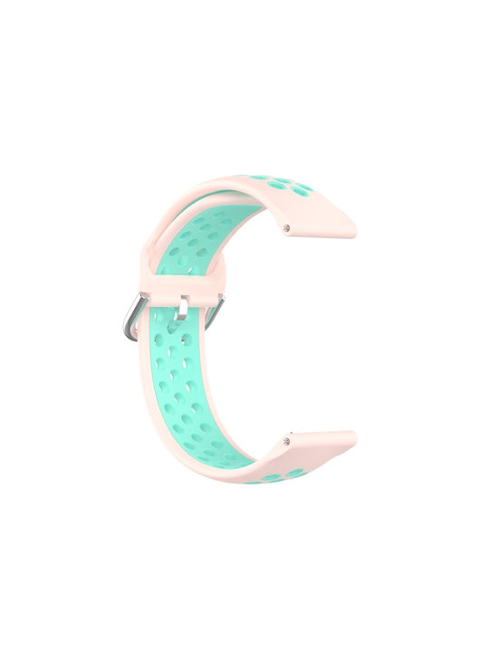 Huawei Watch 3 3 Pro 22mm Sport Two-Tone Silicone Watch Strap Light Pink Mint Green Compatible Models Suitable For Huawei Watch 3 Watch 3 Pro Watch GT2 Pro Watch GT2 Pro ECG Watch GT 2e Watch GT 42mm 46mm Watch GT2 46mm Honor