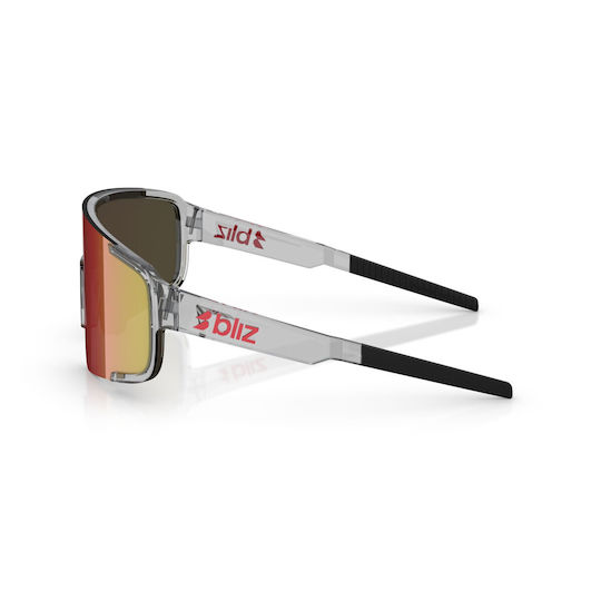 Bliz Cycling Glasses With Gray Frame And Transparent Lenses