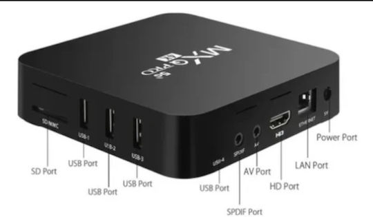 TV Box MXQ 4K 5G 64GB+512GB 4K UHD with Wi-Fi USB 2.0 4GB RAM and 32GB Storage with Android 12.0 Operating System