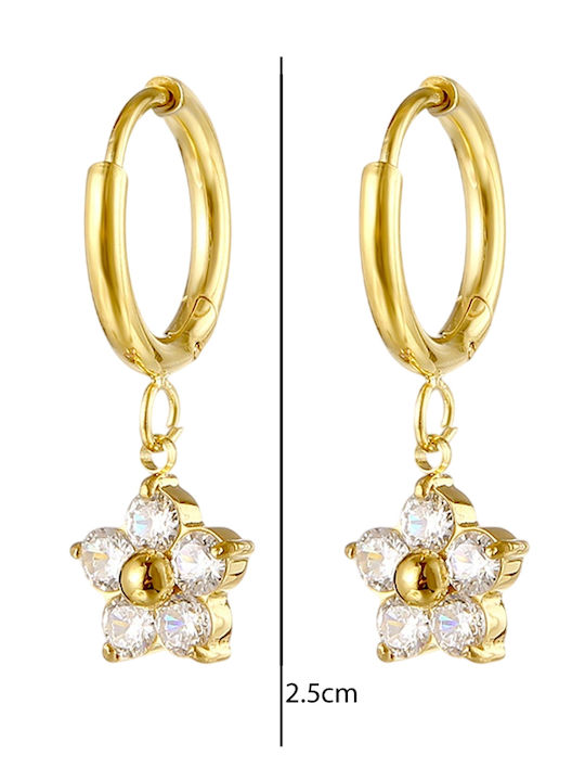Awear Dangle Earrings Gold Plated Steel
