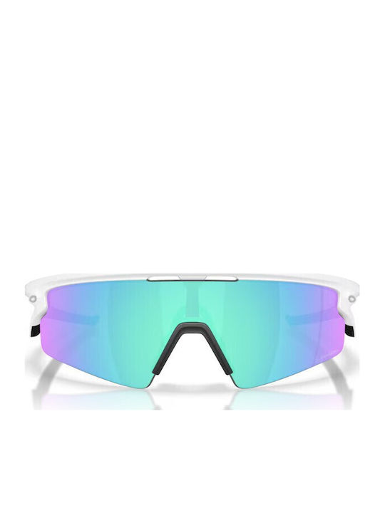 Oakley Sun Men's Sunglasses with White Frame and Light Blue Lens